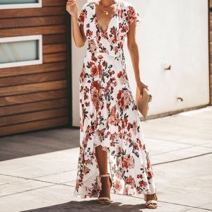 Korakia Floral Ruffle Dress- Vici Size XS